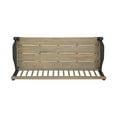 thumbnail image 5 of Noble House Zoriah Rustic Acacia Wood Bench with Shelf, Gray and Black, 5 of 12