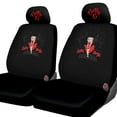 thumbnail image 2 of New Betty Boop Skyline Design Car Accessories Set New Seat Covers, Front and Rear Rubber Mats, Steering Wheel Cover Embroidered Headrest Covers Stylish Protection for Cars SUVs Trucks, 2 of 10