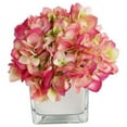 thumbnail image 3 of RG Style Artificial Silk Hydrangea Floral Arrangements in Decorative Vase, 3 of 6