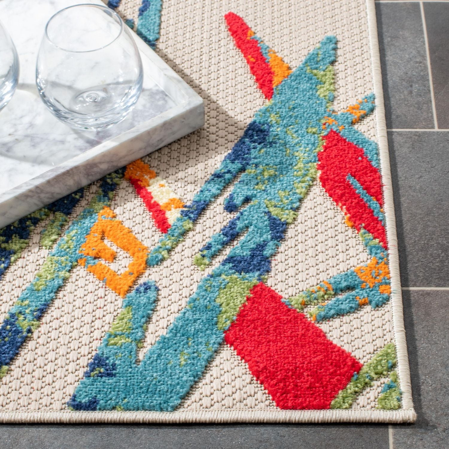 SAFAVIEH Cabana Greta Floral Outdoor Area Rug