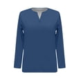 thumbnail image 3 of Lmnyox Men's Casual Long Sleeve Shirts Lightweight Breathable V Neck Plain T Shirt Classic Basic Loose Tops for Men, 3 of 7