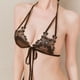 thumbnail image 1 of Bikini de tres puntos con tanga y lencería sexy de talla grande con cordones para mujer, 1 of 2
