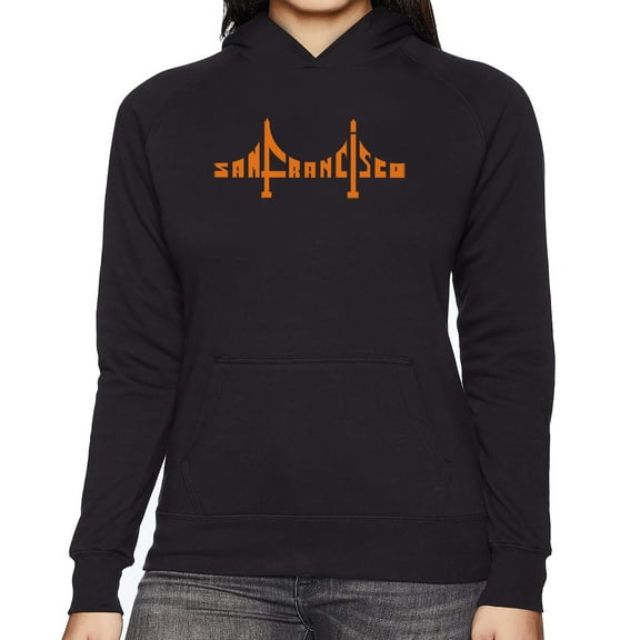Women's Word Art Hooded Sweatshirt - San Francisco Bridge