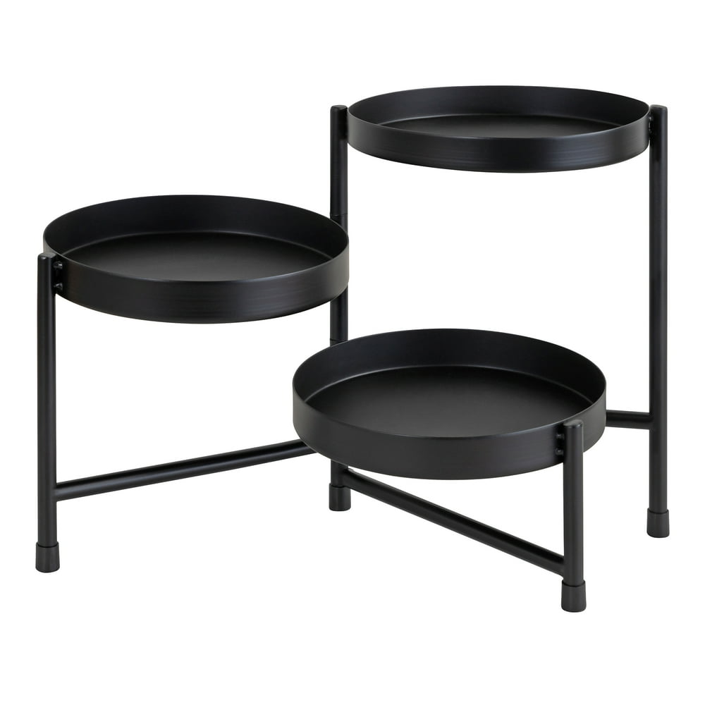 Kate and Laurel Finn Modern TriLevel Metal Plant Stand, 7.25 x 7.25 x