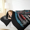 thumbnail image 4 of Manfei Retro American Flag Bedding Comforter Set,Watercolor Graffiti Twin Comforter Sets,Blue Black Red Bedding Set For Boys Kids,Super Cozy Room Decor Reversible,2-Piece, 4 of 8