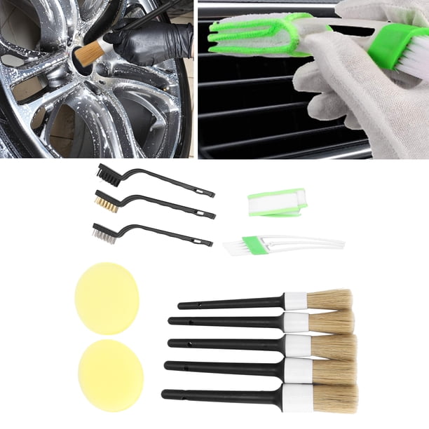 Akozon 13PCS/Set Car Cleaning Detailing Brush Set Bushy For Exhaust ...