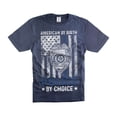 thumbnail image 4 of Mens American By Birth Police By Choice Shirt Police Patriotic Shirt USA United States Flag Shirt (Medium Grey), 4 of 6