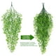 thumbnail image 3 of Colgante de pared de flor de loto verde artificial de rattan, planta verde simulada, 3 of 8
