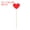 Red, variant on Uxcell 50Pcs Heart Cupcake Toppers Star Cupcake Picks Birthday Decoration Purple
