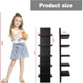 thumbnail image 3 of 5 Tier Wall Shelves Black, Vertical Column Shelf Floating Storage Home Decor Organizer Design Utility Shelving Bedroom Living Room, 30.7, 3 of 17