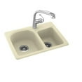 thumbnail image 2 of Swan KSDB-2518-010 25" x 18" Swanstone Double-Basin Dual Mount Kitchen Sink, Available in Various Colors, 2 of 7