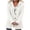White, variant on Women's Fuzzy Fleece Hooded Coat , Button Front Long Sleeve Loose Mid Length Loungewear Cardigan Winter Warm Jacket with Pockets Gray L