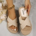 thumbnail image 7 of BRGZLK Grass Woven Flat Bottomed Slippers Women Wearing Summer New Hemp Rope Antislip Beach Shoes Concise Cool Slippers, 7 of 7