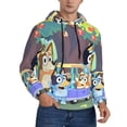 thumbnail image 2 of Saiise Bluey Men's Graphic Print Long Sleeve Drawstring Hoodie Pullover Sweatshirt-Medium, 2 of 6
