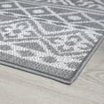 thumbnail image 5 of 2x8 Water Resistant, Indoor Outdoor Runner Rugs for Patios, Hallway, Entryway, Deck, Porch, Balcony or Kitchen | Outside Area Rug for Patio | Gray, Tribal | Size: 2'2'' x 7'3'', 5 of 8
