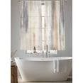 thumbnail image 5 of Beige Grey Sheer Curtains 63 Inch Length 2 Panels Set, Abstract Mottled Art Retro Modern Painting Voile Window Treatment Rod Pocket Curtains Sheers Drapes for Bedroom/Living Room/Kitchen 52x"63"x2, 5 of 7