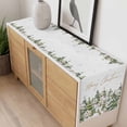 thumbnail image 4 of Christmas Table Runner 70 Inches Long Farmhouse Dress Scarves, Winter Xmas Trees Snowflakes Country Cabin Dining Tablerunner for Coffee Table/Kitchen Island/Party Décor, 13" x 70", 4 of 8
