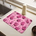 thumbnail image 5 of Dish Drying Mat Absorbent Dish Drainer Kitchen Counter 23.6x19.7inch Dish Drying Pad for Countertops Sinks Draining Racks Pink Flames Pattern, 5 of 9