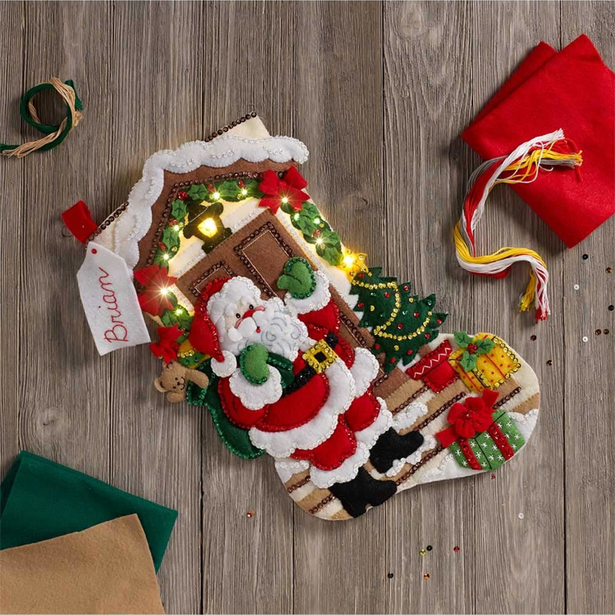 Bucilla Santa Is Here 18 in Multicolor Felt Stocking Kit