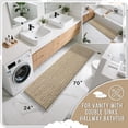 thumbnail image 2 of Alfombra para baño Yimobra, extra larga, de chenilla, 180 x 60 cm, 2 of 7
