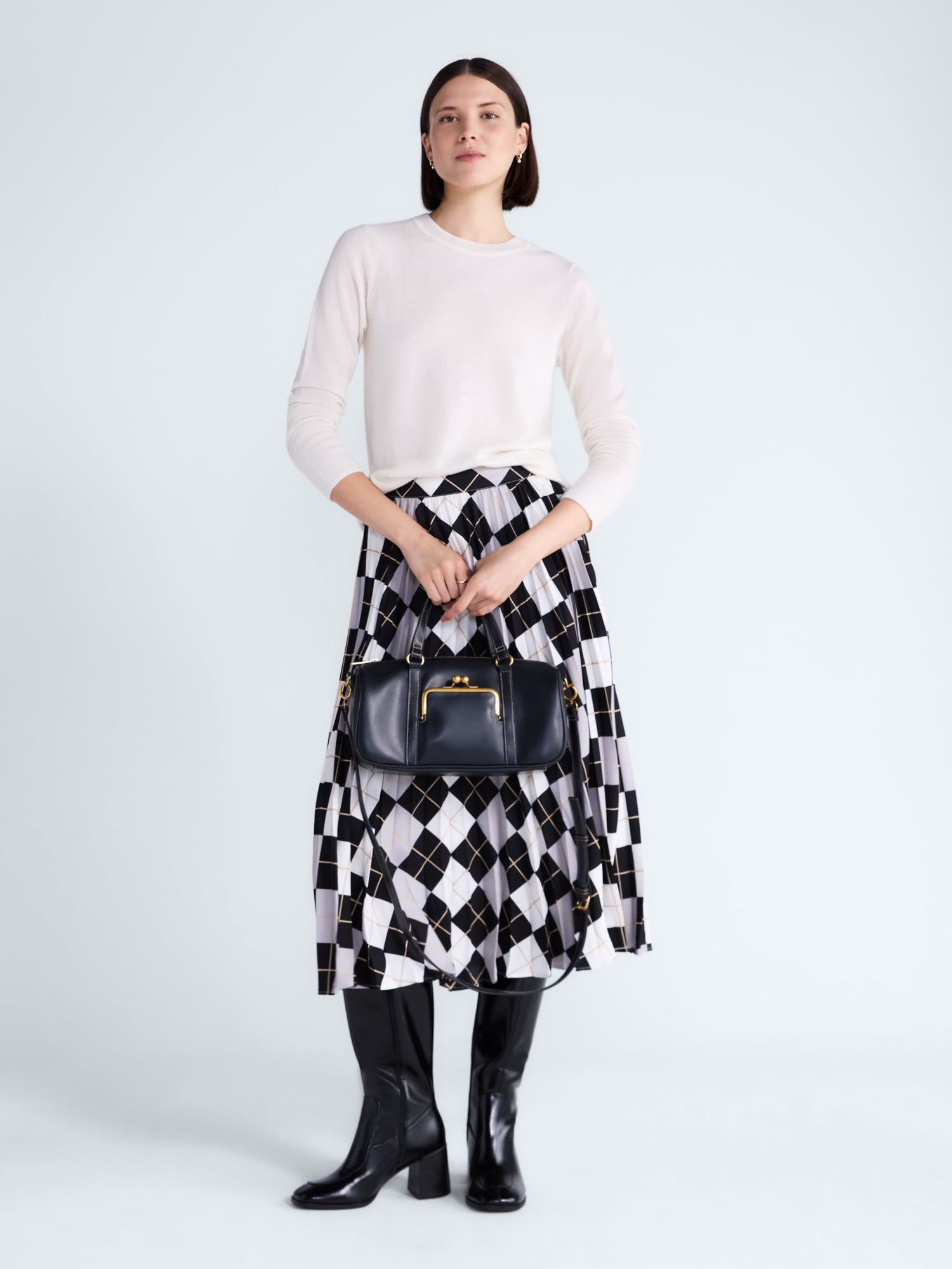 Free Assembly Women's and Women's Plus Cashmere Sweater with Long Sleeves, Sizes XS-4X