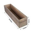 thumbnail image 3 of Efavormart 24x6'' Natural Rectangle Wood Boxes DIY Rustic Wooden Planter Boxes With Plastic Liner For Wedding Party Decoration, 3 of 11