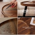 thumbnail image 4 of 2 Pcs Mid Century Modern Round Coffee Tables for Living Room,Easy Assembly Nesting Coffee Tables,Natural Wood Color Minimalist Circle Coffee Tables for Bedroom Office Balcony Yard, 4 of 9