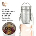 thumbnail image 5 of Pinky Up Blair Loose Leaf Tea Infuser Tumbler, Travel Mug, 16oz, White Leaf, 5 of 8