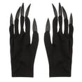 thumbnail image 3 of Guantes Cosplay Hugo Mujer Negro Plateado Uñas Dorado, 3 of 6