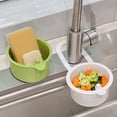 thumbnail image 4 of Hanging Food Waste Catcher for Sink, Sink Strainer Basket with Press Dumping, Faucet Mounted Sink Food Strainer, Self-Cleaning Sink Trash Catcher Sink Corner Strainer for Dish Sponge, 4 of 6