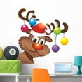 thumbnail image 1 of Rudolph Reindeer Santa Wall Mural Decal by Wallmonkeys Vinyl Peel and Stick Graphic (36 in H x 36 in W, 1 of 4