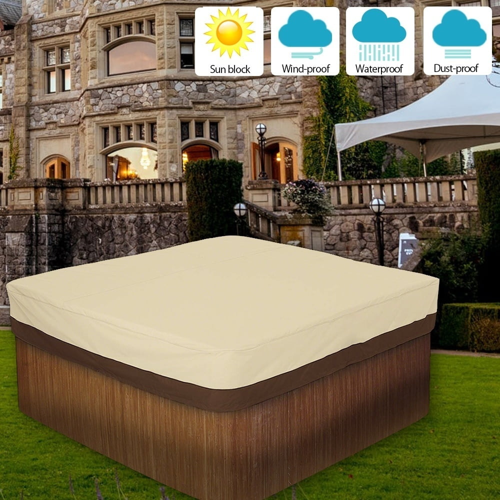 Outdoor Patio Furniture Cover Square Hot Tub Top Cover Waterproof Dust