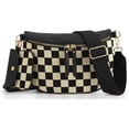 thumbnail image 1 of LHSHIDU 2 Pcs Checkered Crossbody Bags for Women Bum Bag Checkered Cross Body Sling Backpack Satchels Shoulder Wallet Purses, 1 of 7