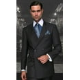 thumbnail image 1 of Double Breasted Men's Wool Suit Charcoal Alberto Nardoni DB-1, 1 of 1