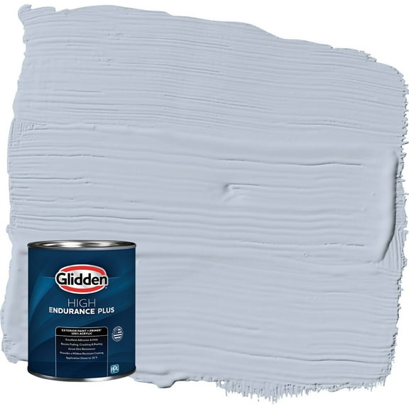 Glidden HEP Northern Exposure / Blue Satin Exterior Paint with Primer, 1 Quart