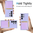 thumbnail image 6 of Samsung Galaxy S24 Ultra with Card Holder - Wallet Phone Case Galaxy S24 Ultra Hold 1-2 Cards for Women Men - Protective Soft Silicone Card Case for Samsung Galaxy S24 Ultra Purple, 6 of 14