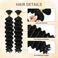 thumbnail image 3 of Human Braiding Hair for Boho Knotless Braids 2 Bundles 20 Inches 100g Deep Wave 10A Brazilian Virgin Human Bohemian Hair for Braiding Natural Black 1B C80, 3 of 3