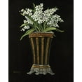 thumbnail image 2 of Kruskamp, Janet 12x14 White Modern Wood Framed Museum Art Print Titled - Classical Vase with Flowers II, 2 of 4