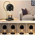thumbnail image 4 of Flower Candle Warmer Lamp with 2 Bulbs, Black Gold Dimmer Timer Large Electric Candles Warming Light, Flameless Wax Melter Lamps Warmers Burner, Bedroom Living Room Vintage Home Decor, 4 of 7