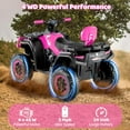 thumbnail image 4 of OLAKIDS 2 Seater 24V Ride on Car, 4WD Kids ATV Quad with Remote Control, LED Lights, Power Display, Bluetooth, Spring Suspension, Electric 4 Wheeler for Boys Girls Aged 3+ Years, 4 of 8