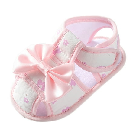 

ZRBYWB Kids Sandals Baby Girls Soft Toddler Walkers Shoes Bow Princess Shoes Sandals Cute Bowknot Flat Walkers Shoes