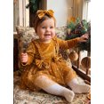thumbnail image 6 of RUINIXCW Baby Girl Christmas Dress Star Print Long Sleeves Dress with Bow Headband, 6 of 8
