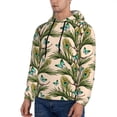 thumbnail image 3 of Lsque Butterflies And Peacock Feathers Pattern Casual Men's Hoodie,Hooded Sweatshirt with Kangaroo Pocket,Pullover Hoodie-Large, 3 of 7