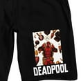 thumbnail image 2 of Marvel Universe Deadpool Attack Lounge Men's Black Lounge Shorts-Large, 2 of 5