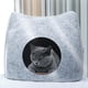 thumbnail image 3 of Cama con cojín para gatos, camas extraíbles para cachorros, cuevas para gatos vables, camas para gatos para interiores gris cro Zulema Cueva de la cama del gato, 3 of 7