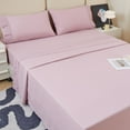 thumbnail image 2 of Bedmoon Soft Microfiber Adult Bed Sheet Set with Deep Pocket,3 Piece Twin Sheet Set,Pink, 2 of 7