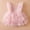 Pink, variant on Spazoro Toddler Girls Mesh Dresses, Fashion Short Sleeve Round Neck Solid Color Princess Dress for Child Girls Pink Size 2 T