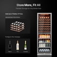thumbnail image 4 of Ca'Lefort 24 inch Wine and Beverage Refrigerator Dual Zone 77 Bottle + 177 Can Fridge with Stainless Steel Glass Door for Bar & Home, Freestanding/Built-In, 4 of 13