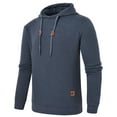 thumbnail image 2 of Tyhengta Men's Casual Pullover Hoodies Long Sleeve Hooded Sweatshirts Dusty Blue L, 2 of 8