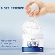 Glycolic Acid Pads, Exfoliating Resurfacing Pads for Face with Salicylic Acid Pad with Tea Tree Oil, Exfoliating Face Peel & Radiance Deep Cleaning Effect, Dark Spot Removers 60 Count